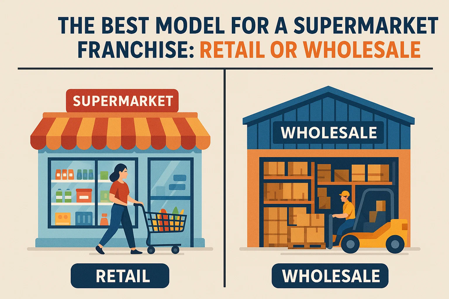 The Best Model for a Supermarket Franchise: Retail or Wholesale